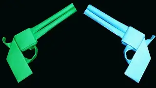 Paper Pistol-How to make Origami Paper Gun No Glue-Paper craft