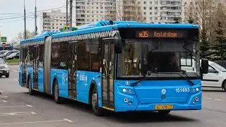 28.07 Поездка на автобусе Лиаз 6213.65 №192486 Временный маршрут КМ м. Потапово - м. Саларьево. МСК