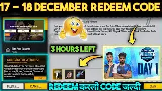 FREE FIRE REDEEM CODE TODAY 22 DECEMBER | FF REWARDS REDEEM CODE TODAY | FF REDEEM CODE TODAY