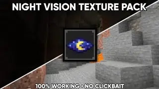 Night Vision Texture Pack for Minecraft PE 1.21+ 🔥