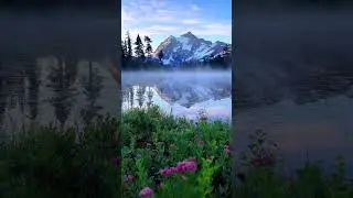 Spring mornings in the north cascades #shorts #trending #viral #beautiful #mountains #frozen
