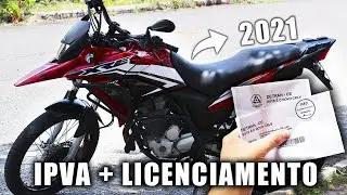 VALOR DO IPVA + LICENCIAMENTO DA XRE 300 - GASTOS COM A XRE 300 EM 2021