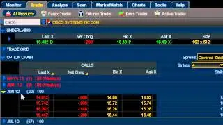 how to open a covered call via think or swim