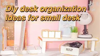 DIY SMALL DESK ORGANIZATION IDEAS I DIY CORD ORGANIZER, DIY ADJUSTABLE BOOK HOLDER AND MORE!