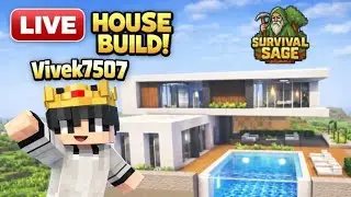Minecraft LIVE 🔴 | Modern House Build 🏠 | Survival SMP | Vivek7507