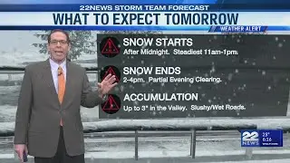 Weather Alert: Accumulating snow likely Saturday in western Massachusetts
