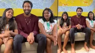 🔴LIVE: Vishnu Manchu With His Twin Daughters Ariaana & Viviana | #Ginna