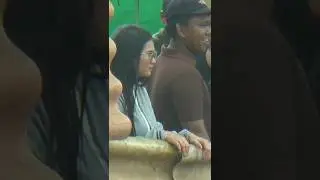 antusias penonton di arena lomba karapan kambing