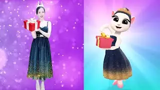 Imitate Angela To Be Queen - My Talking Angela 2 Real Life