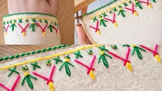 Luxury Hand Embroidery .. Simple Hand Embroidery Stiches Step By Step ❤️