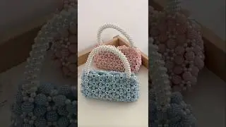 Pearl beaded bag tutorial🥰|#shorts #uphaarjewellery #pearlbag #beadedbag #pearlbeadedbag #purse #bag