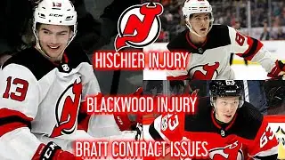 Hischier INJURY / Blackwood INJURY / Bratt CONTRACT ISSUES /NJ Devils Training Camp News and Notes!