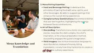 Fine Dining Course. Lesson 17: Menu Knowledge and Ability to Translate. Waiter Training Video
