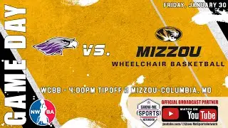 WCBB: Mizzou Wheelchair Basketball vs. UW-Whitewater Warhawks: 1/30/26: Broadcast #0945