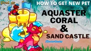 How to get NEW  PET AQUASTER CORAL & SAND CASTLE together:1DoctorGenius:Prodigy Math Game