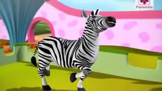 Zebra In The Zoo | 3D English Nursery Rhyme for Children | Periwinkle | Rhyme #73