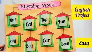 Rhyming Words TLM | English TLM For Primary School | How To Make Rhyming words Project