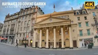 Walking To London's  Famous Covent Garden | London City Walk 4k, November 2021 | London City Tour |