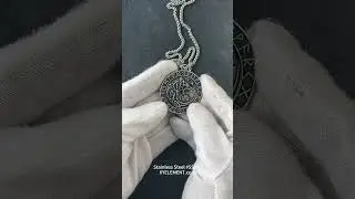 Fenrir Wolf Viking Rune Necklace (SS320) #vikingjewelry #vikingnecklace #shorts