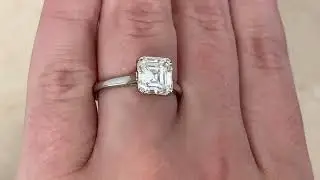 Tiffany Asscher-Cut 2.43ct Diamond Engagement Ring - hand video -