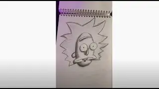How to Draw Rick from Rick and Morty ! Very easy !! (#shorts)