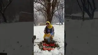 🍊😋Pumpkin porridge#cooking #snow #rural #viral #shorts