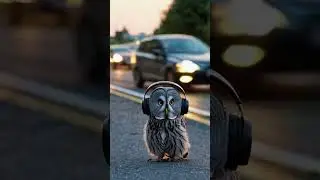 Owl with Headphones