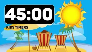 ☀️ 45 Minutes of Summer Fun! Beach Countdown Timer with Happy Music for Kids