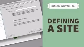 How to define a site - Dreamweaver CC tutorial [1/34]