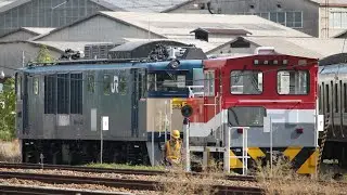 EF64 1001、EF64 1053構内移動　長野総合車両センター