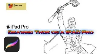 Drawing Thor on a iPad Pro