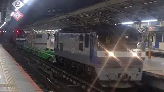 【神回！コキ90試運転！早朝の横浜駅を高速通過！豪快なジョイント音】JR貨物 EF210-105+コキ3B+EF210-117 試9070レ 東京タ行 横浜駅通過！[2026.01.22(木)]