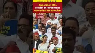 Opposition MPs Protest at Parliament Over Bihar SIR Exercise