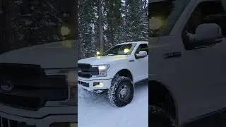 wife drives my lifted f150 in snow. #offroad #f150 #ecoboost #story