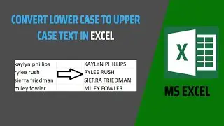 Convert Lower case text to upper case text in excel