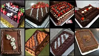 100+Rectangle Shaped Chocolate Cake Designs/Creative Chocolate Cake Decorating Ideas