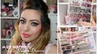 MUJI Inspired Acrylic Makeup Drawers + NEW BACKGROUND ♡ - Smashing Darling x