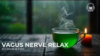 3D Rain and Fireplace for Deep Sleep | 10 Minutes Instant Relaxation 🎧