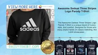 Awesome Sadeas Three Stripes Logo Parody T-Shirt