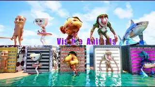 Long Slide Game With Tung Tung Sahur Tralalero Tralala Brr Brr Patapim Ballerina Cappuccina Funny 3d