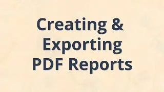 Easy Expense Tutorial - Creating and Exporting PDF Reports
