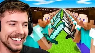 Mrbeast Minecraft player 1000 Minecraft challenge