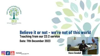 Talk: Believe it or not - we're not of the world