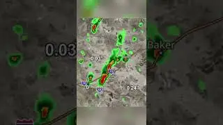 Flash flood warning issued for thunderstorms producing heavy rain near Baker, California.