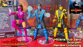 Обзор фигурки Mcfarlane Mortal Kombat Klassic Sub Zero Milleena Scorpion. Распаковка.