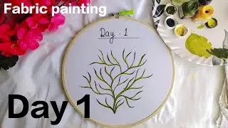 Online Fabric Painting  Class1|| Day 1 🎨🖌️@ArtCraftByShebi #art#craft#painting#embroidery#viralvideo