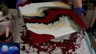 'Manchurian Crane' Wing Pour - @NateBrightArt Art Lab Collab