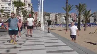Benidorm Levante boulevard on a saturday afternoon