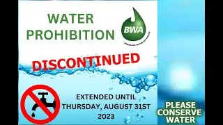 The Water Prohibition has come to an end.