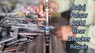 [Full Process] Bajaj Pulsar 220f BS3 (2012 model) Bike Rear Shocker repair video ✔